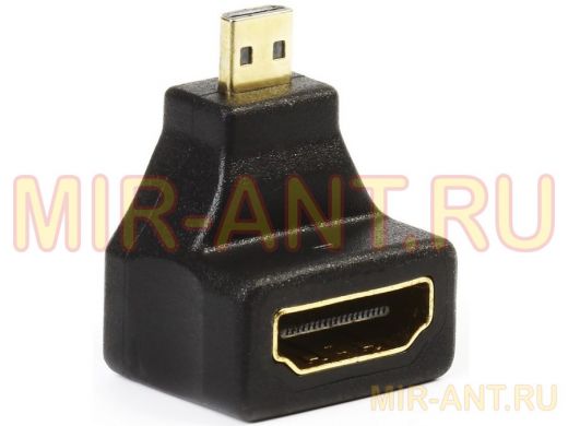 Адаптер Smartbuy micro HDMI M - HDMI F, угловой разъем (A118)/50