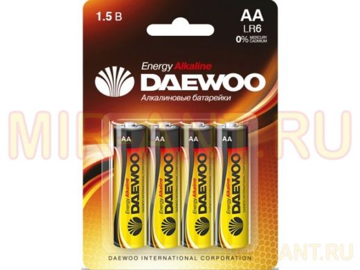 Батарейка LR6  Daewoo Energy BL-4 (цена за 1 элемент)