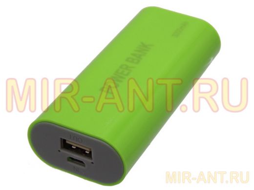 Внешний аккумулятор  3000 mAh, шнур USB-micro USB 0,3м, порты USB, micro USB (разные цвета)