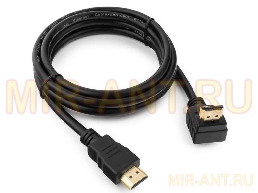 Шнур  HDMI / HDMI  1,8м  Cablexpert  CC-HDMI490-6,v2.0 19M/19M,углов.разъем,черный, позолоч., экран