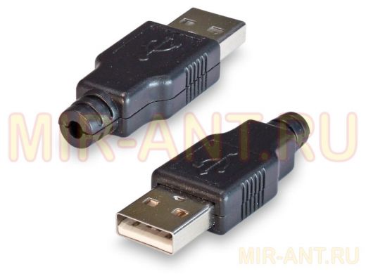 Разъем USB2.0(male) type A, на кабель