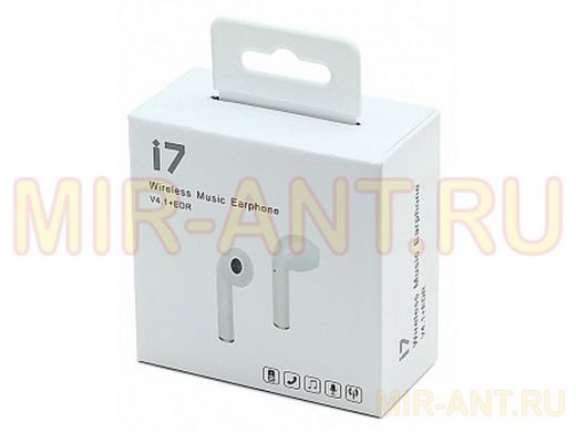Bluetooth наушники с микрофоном (гарнитура)  TWS i7 V4.1+EDR  Bluetooth (1 правый), белые