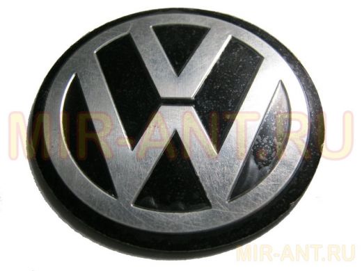 Эмблемма круглая "алюминий" знак Volkswagen 6,8x6,8 см   01378