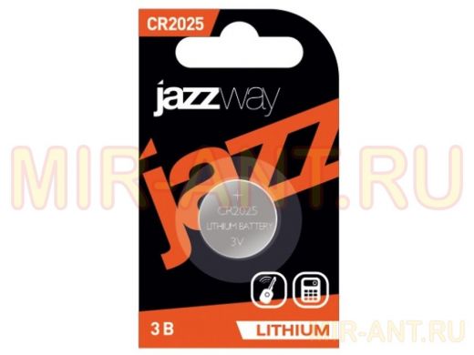 Элементы питания  CR2025  JAZZway, Bl-1