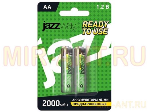 Аккумулятор AA 2000 mAh 1,2В JAZZway Ni-Mh BL-2 (цена за 1 элемент)