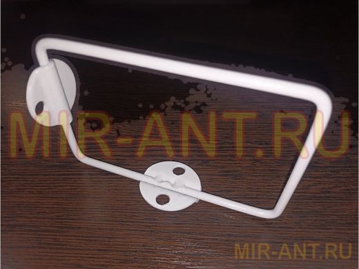 Кронштейн к стене для полки, высота 7.5см, вылет 11,6см, серый 