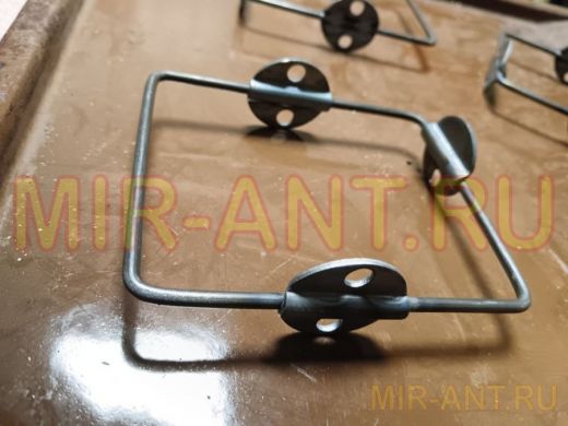 Кронштейн к стене для 2-ух полок, высота 10см, вылет 11,5см, белый 