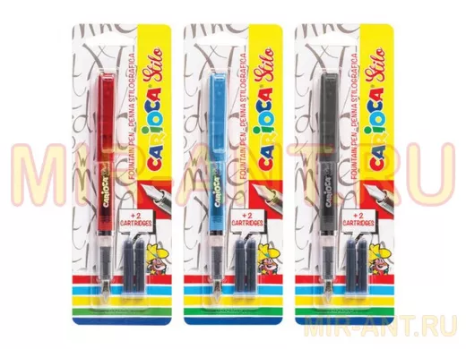 Ручка перьевая "BR-101093" "Stilo", иридиевое перо, 2 сменных картриджа, корпус ассорти, Италия