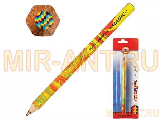 Карандаш с многоцветным грифелем "BR-101569" , 1шт., Magic "Original", 5,6 мм, блистер