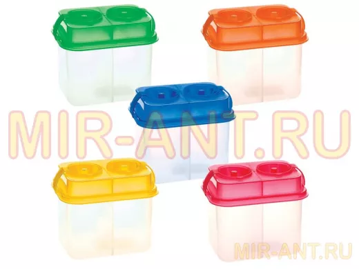 Стакан-непроливайка "BR-102378"  "Премиум", двойной, с крышкой, ассорти, прозрачный