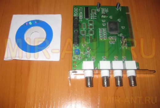 Видеоквадратор SKY-104 к компьютеру  на 4 камеры