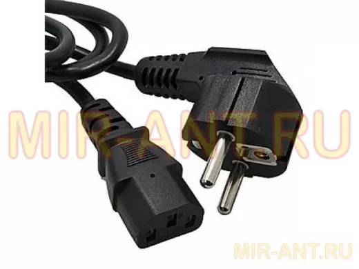 Кабель питания 3м  для компьютера, монитора  SCZ Угл-прям.    3м.   3х0.75 Сетевые шнуры