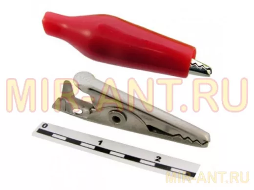 8-0025 red Зажимы, крокодилы