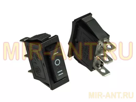 Клавишный переключатель KCD3-103-C6-B/3P on-off-on