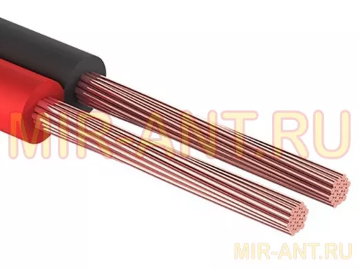 Акустический кабель красно-черный 2х2,5мм.кв. ШВПМ 2х2,5   CCA PROCONNECT  (цена за 1метр)