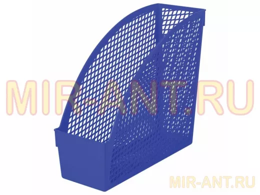 Лоток вертикальный для бумаг "BR-107971" "Profit", 270х100х250 мм, сетчатый, полипропилен, синий