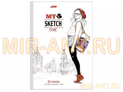 Скетчбук, белая бумага 100 г/м2, 175х205 мм, 80 л., гребень, "Artist", (A257821)
