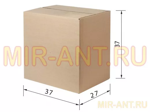 Гофроящик, длина 370 х ширина 270 х высота 370 мм, "KRB-109323 "Т22, профиль В,  ГОСТ