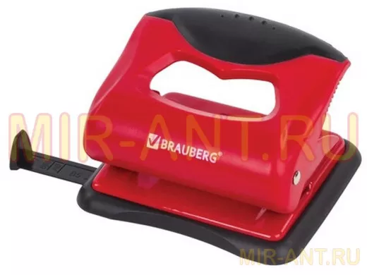 Дырокол "BR-111927" "JET PRO", до 20 листов, красно-черный