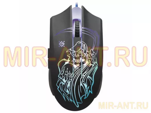 Мышь проводная DEFENDER Ghost GM-190L игровая, USB, 5 кнопок + 1 колесо-кнопка, оптическая, черная