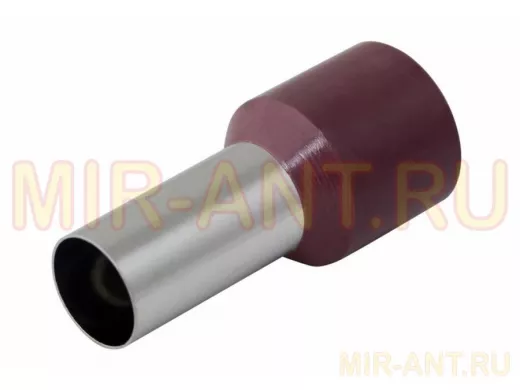 Наконечник штыревой втулочный изолированный красный  (CE 350016 red) REXANT