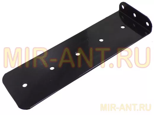 "ПАПРИКА-250-L1-BK" кронштейн чёрный для скрытого крепления полок,80х250х2мм, 9отв.6,5мм,без полки