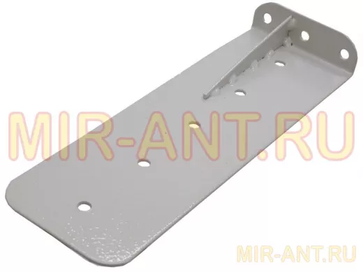 "ПАПРИКА-250-L2-GR" кронштейн УСИЛЕННЫЙ серый для скрытого крепления полок, 80х250х2мм, 9отв. 6,5мм