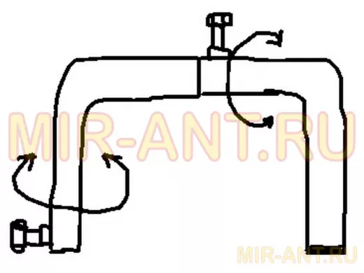 Насадка на кронштейн поворотная в 3D 