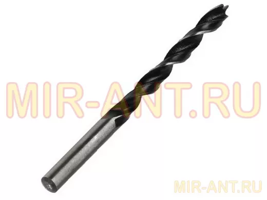 Сверло по древесине, 6 мм, сталь углеродистая, HRC>36,цилиндр.хвостовик