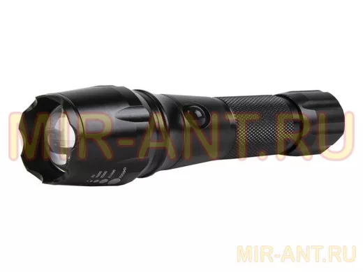 Аккумуляторный светодиодный фонарь CREE XML T6 10Вт с системой фокусировки луча, черный (SBF-20-K)