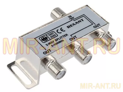 Разветвитель телевизионный на 3 вых. 3WAY -1000MHz 