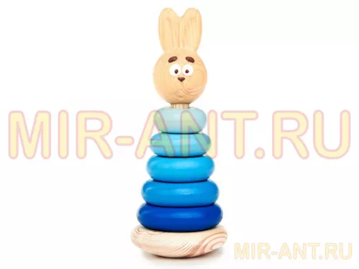 Пирамидка "Зайчонок"  игрушки из дерева