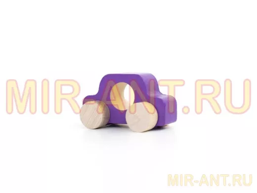 Фигурка деревянная "Каталка" "Машинка Томик" "Фиолетовая" (1 штука)  игрушки из дерева