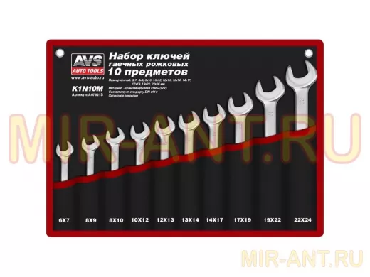 Набор ключей гаечных рожковых в сумке (6-24 мм) (10 предметов)