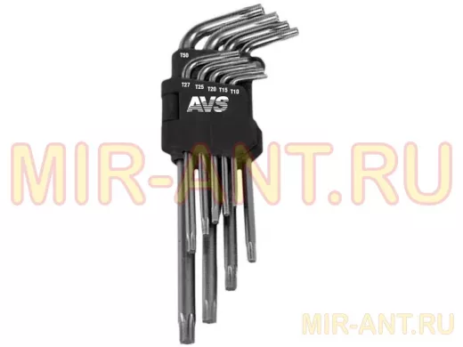 Набор ключей торцевых изогнутых TORX 9 предметов (T10-T50)