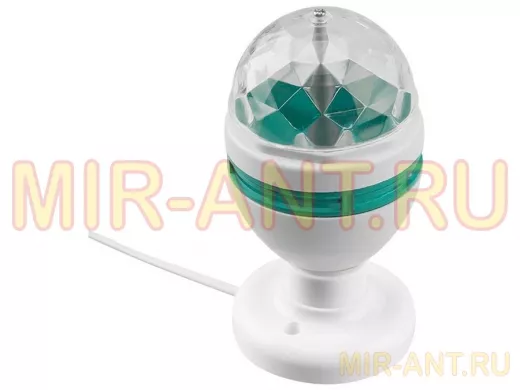 Диско-лампа светодиодная e27, подставка с цоколем e27 в комплекте, 230 В