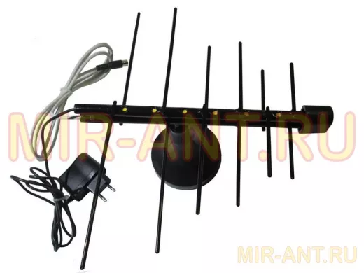 "БАБОЧКА-11 НОЧНИК" С ПОДСВЕТКОЙ нерег.яркость,6 LED, антенна чёрная комн.DVB-T2