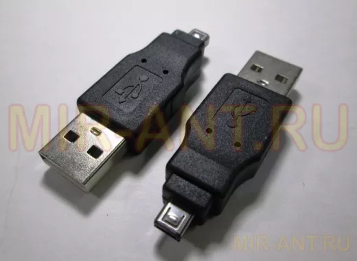 переходник USB-A штекер -miniUSB-B 4P штекер