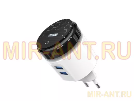 Зарядное устройство с 2-мя USB  EZRA HC28 ЗУ с 2хUSB разъёмами и подсветкой комнаты (5В, 2400mA)