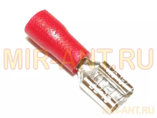 Гнездо изолир 4,8/5,6мм, красное, FDD1,25-187, (d=1.5-2.5мм.кв), 10238