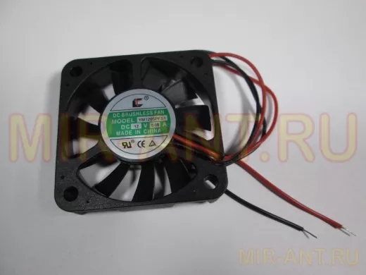 Вентилятор  +12В;   50х50х10мм;   0,09A 2 вывода, модель YM1205PFS1( MADE IN CHINA)