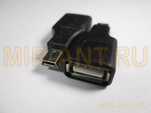 переходник USB A гнездо - mini USB B 5pin штекер(Nokia/HTC)