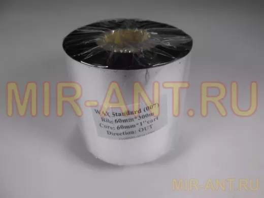 Копирка для этикеточника (термотрансферная лента), рулон 60мм х 300м, OUT A3 WAX Super Premium