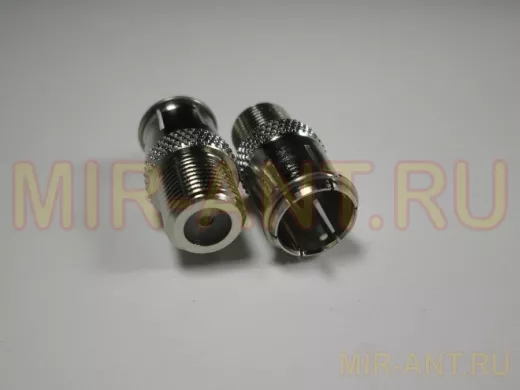 Переходник F-штекер / F-гнездо  ПРЯМОЙ  быстрый FC24