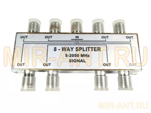 Разветвитель телевизионный на 8 вых. 8-WAY 5-2050 MHz Сигнал
