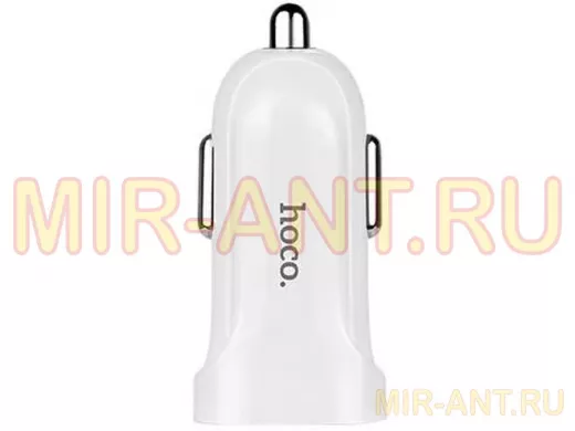Автомобильный адаптер HOCO, Z2, 1 USB, 1500mA, пластик, кабель микро USB, цвет: белый