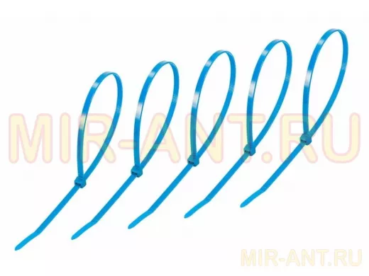300х5мм кабельный хомут (стяжка нейлонoвая) nylon синяя (25 шт) REXANT
