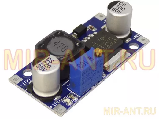 Модуль DC-DC понижающий вход 3,0-40V - вых. 1,3-35V, до 2А (на LM2596)  "BP-150778"