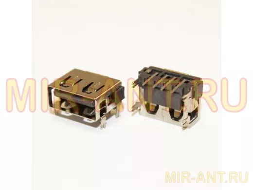 Разъём компьют: гнездо USB-A 4pin укороченное для ноутбуков