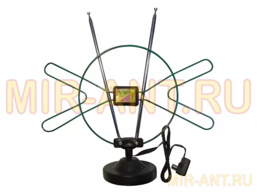 "КОМБИ-3" ЗЕЛЁНАЯ антенна телевизионная для цифровых приёмников DVB-T2, МВ/ДМВ